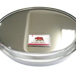 California State Flag Oval Trinket Jewelry Box